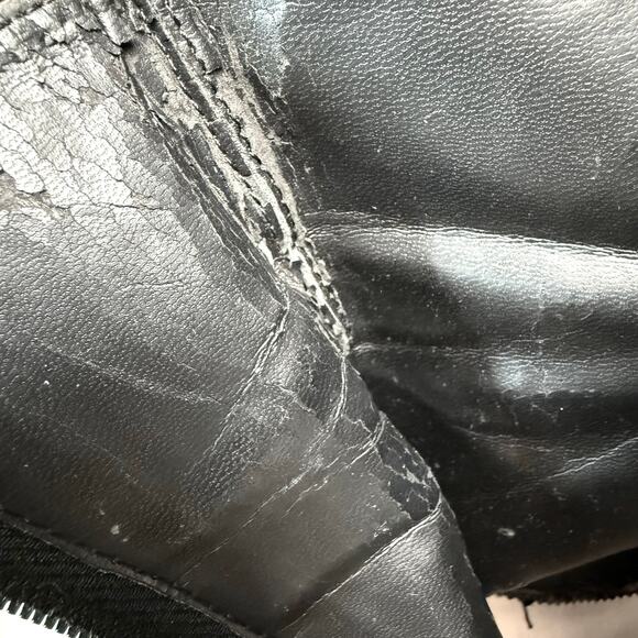 Zara Faux Leather Python Snake Print Heeled Side Zip Ankle Boots - Picture 11 of 11